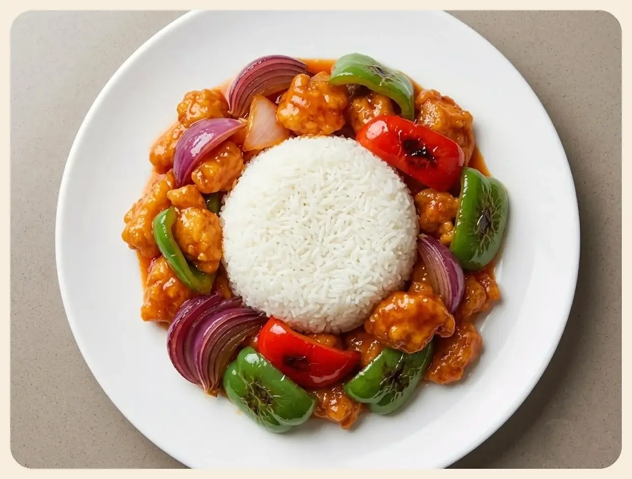 Sweet & Sour Chicken with Rice
