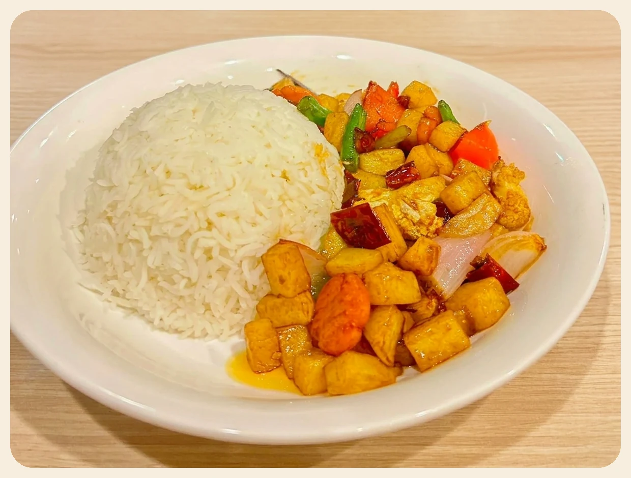 Potato Kung Pao with Rice