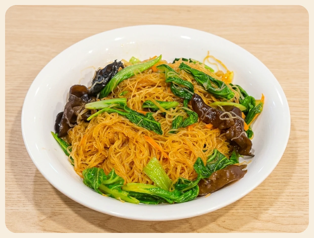Flamed Vermicelli with Vege